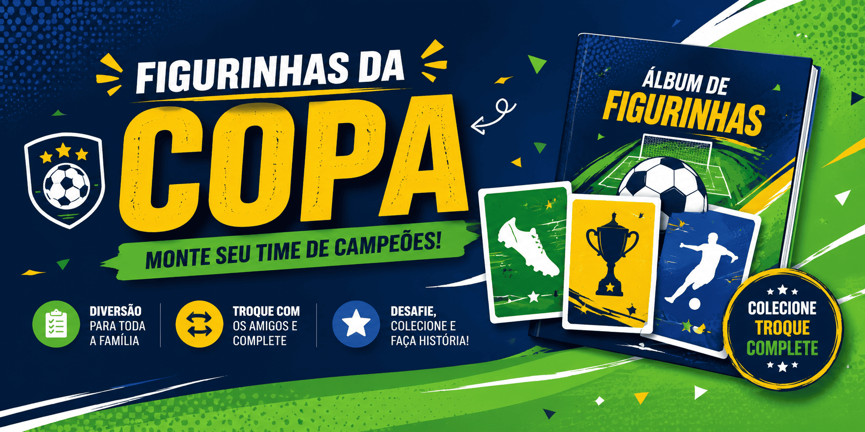 🔥 Coleção de Figurinhas da Copa de Futebol 2026 – Kit Digital